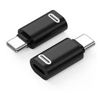 MoKo Adaptateur Lightning vers USB C 2 Pièces, Adaptateur USB-C vers Lightning Compatible pour iPhone 15/16 Pro/16 Pro Max/16 Plus, iPad Pro/Air, Pas pour Audio/OTG/Écouteurs, Noir PD