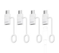 MoKo Adaptateur Lightning vers USB C 4 pièces, Adaptateur USB-C vers Lightning avec Charge Rapide 60W PD pour iPhone 17 Air 16 15 Pro Max Plus, iPad, Galaxy S25 S24, Pas pour Ecouteurs/OTG, Blanc