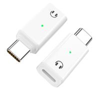 MoKo Adaptateur Lightning vers USB C Audio, 2 Pièces Adaptateur USB C vers Lightning pour Casque d'écoute et Écouteurs pour iPhone Air 17 16 15 Pro Max Plus, iPad, Pas pour Le Chargement, Blanc