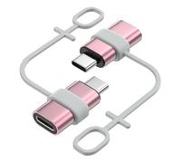 MoKo Adaptateur Lightning vers USB C Lot de 2, Adaptateur Lightning USB C pour iPhone Air 17 16 15 Pro Max Plus, iPad Pro/Air, Galaxy S25 S24, pour Charge, Pas pour Audio/OTG, Rose