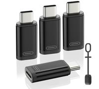 MoKo Adaptateur Lightning vers USB C Lot de 4, Adaptateur Lightning USB C pour iPhone Air 17 16 15 Pro Max Plus, iPad Pro/Air, Galaxy S25 S24, pour Chargement PD 36W, Pas pour Audio/OTG, Noir