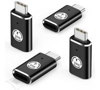 MoKo Adaptateur Lightning vers USB C Lot de 4, Adaptateur USB-C vers Lightning pour iiPhone 17 Air 16 15 Pro Max, iPad Pro/Air, Pas pour Audio/OTG/Écouteurs, Noir 35W