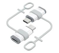 MoKo Adaptateur Lightning vers USB C pour iPhone Air 17 16 16e 15 Pro Max Plus, iPad Pro/Air, Galaxy S25/S24, Lot de 2 Adaptateur Lightning USB C pour Charge, Pas pour Audio/OTG, Blanc+Gris