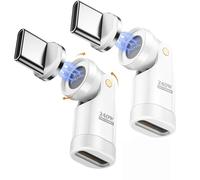 MoKo Adaptateur Magnétique 240W USB C, Adaptateur USB-C Magnétique avec Rotation à 180° 360°, Connecteur à Angle Droit Type-C 90° pour iPhone 17 Air 16 15 Pro Max, MacBook/iPad, Galaxy,Switch 2, Blanc