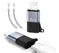 MoKo Adaptateur pour DJI Mic Mini USB C vers Lighting, Adaptateur Lightning vers USB C Audio pour iPhone 14/13/12/11/Récepteur Microphone sans Fil, Support de Charge, Earpods - 2 Pièces
