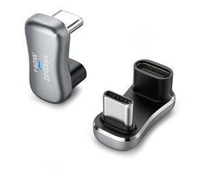 MoKo Adaptateur USB-C à 180 Degrés, en Forme de U, avec PD 100 W, 10 Gbps