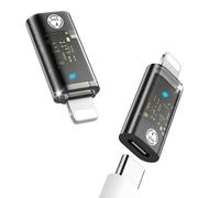 MoKo Adaptateur USB C à Lightning, Charge Rapide 35W PD et Synchronisation des Données Adaptateur Lightning Mâle vers USB C Femelle pour iPhone 14/13/12/11/iPad, Pas pour Les Écouteurs/OTG, Noir