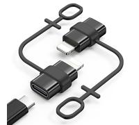 MoKo Adaptateur USB C Femelle vers Lightning Mâle, Pas pour Audio/OTG, Noir