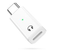 MoKo Adaptateur USB C vers Lightning Audio pour Casque d'écoute & Écouteurs | Pour iPhone Air 17 16 16e 15 Pro Max Plus, iPad Air/Pro, MacBook, Non pour Charge/Données, Blanc