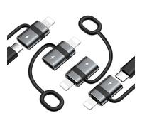 MoKo Adaptateur USB C vers Lightning avec Charge Rapide 36W PD, Adaptateur USB-C Femelle vers Lightning Mâle pour iPhone 14/13/12/11/iPad/iPod/AirPods, Pas pour Audio/OTG, Gris, 4Pièces
