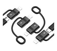 MoKo Adaptateur USB C vers Lightning avec Charge Rapide 36W PD, Adaptateur USB-C Femelle vers Lightning Mâle pour iPhone 14/13/12/11/iPad/iPod/AirPods, Pas pour Audio/OTG, Noir, 4Pièces