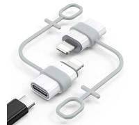 MoKo Adaptateur USB C vers Lightning, Pas pour Audio/OTG, Adaptateur Lightning Mâle vers USB C Femelle pour iPhone 14/13/12/11/X avec Charge et Synchronisation des Données, Boucle Anti-perte, Blanc