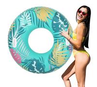 MoKo Anneaux de Natation avec Poignées pour Adultes, Bague de Piscine en PVC Épais avec Motif Imprimé, Bouée de Natation Gonflable Amusante pour Piscines, Plages, Parcs Aquatiques, Colorée
