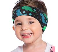 MoKo Bandeau de Natation Enfant, Protection Auditive Dinosaure Mignonne, Néoprène Élastique pour Oreilles, Sport Nautique, Enfants Adultes Taille S - Dinosaure Rhino Bleu