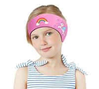 MoKo Bandeau de Natation pour Enfants, Protection Auditive avec Bandeau d'Oreilles en Néoprène, Équipement Sport Nautique, Taille M, Licorne Arc-en-Ciel Rose