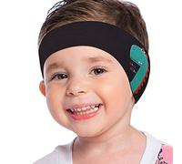 MoKo Bandeau d'Oreilles de Natation Enfant, Dinosaure Mignonne Protection Auditive en Néoprène, Élastique Équipement Sport Nautique, pour Âge 3-9 Taille M - Noir
