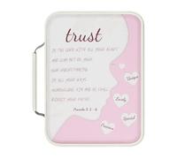 MoKo Bible Cover Case/Book Cover pour Femmes, Sac de Bible en métal à Fermeture éclair Étui de Transport avec poignée pour Bible de Taille Standard, Cadeau pour Maman, 10,63 x 8,66 x 2,36'', Beige