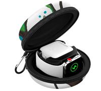 MoKo Boîte de Rangement Compatible avec Apple Watch Ultra 3/2/1/SE 3/SE 2/SE, Series 11/10/9/8/7/6/5/4/3/2/1, AirPods 3/2/1,Étui de Voyage + Support de Chargement,Sac de Protection, Brindille