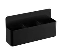 MoKo Boîte de Rangement Magnétique, 3 Emplacements Porte Marqueur d'Effacement de Réfrigérateur, Support de Crayon pour Tableau, Porte-crayons Aimanté pour Effaceur de Tableau, Noir