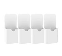 MoKo Boîte de Rangement Magnétique, [4 PCS] Support de Crayons pour Ranger Marqueurs, Fournitures Scolaires, Effaceurs, Organiseur pour Réfrigérateur, Bureau, Casier, Surfaces Magnétiques - Blanc