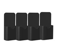 MoKo Boîte de Rangement Magnétique, 4 PCS Support de Crayons pour Ranger Marqueurs, Fournitures Scolaires, Effaceurs, Organiseur pour Réfrigérateur, Bureau, Casier, Surfaces Magnétiques - Noir