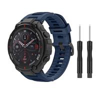 MoKo Bracelet Compatible avec Amazfit T-Rex/T-Rex Pro, Bracelet de Sport de Remplacement en Silicone Souple avec Tournevis, Marine Bleu