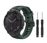 MoKo Bracelet Compatible avec Amazfit T-Rex/T-Rex Pro, Bracelet de Sport de Remplacement en Silicone Souple avec Tournevis, Olive Verte