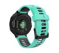 MoKo Bracelet Compatible avec Forerunner 735XT/220/230/235/235 Lite/620/630/Approach S20/S6/S5, Silicone Bande Respirante de Montre de Remplacement Sport Band avec Fermoir - Vert menthe et noir