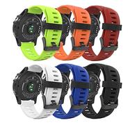 MoKo Bracelet Compatible avec Garmin Fenix 3/3 HR/5X/5X Plus/Tactix Charlie/Descent Mk1, [Lot de 6] Bracelet de Remplacement en Silicone avec des Outils - Coloré 4