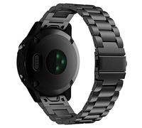Moko Bracelet Compatible avec Garmin Fenix 7/6/6 Pro/5/5 Plus/Epix Gen 2/Forerunner 945/935/Approach S62/S60/Instinct 2/MARQ, 22mm Quick Fit Bande de Montre de Remplacement en Acier Inoxydable, Noir