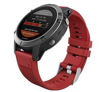 MoKo Bracelet Compatible avec Garmin Fenix 7/6/6 Pro/5/5 Plus/Epix Gen 2/Forerunner 955/945/935/Instinct/Instinct 2/Approach S62/S60, Quick Fit 22mm Bracelet de Remplacement en Silicone, Rouge Foncé