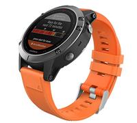 MoKo Bracelet Compatible avec Garmin Fenix 7/6/6 Pro/5/5 Plus/Epix Gen 2/Forerunner 955/945/935/Instinct/Instinct 2/Approach S62/S60, Quick Fit 22mm Bracelet de Remplacement en Silicone, Orange