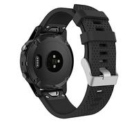 Moko Bracelet Compatible avec Garmin Fenix 7S/Fenix 6S/6S Pro/Fenix 5S/5S Plus/Descent Mk2S, 20mm Quick Fit Bracelet de Sport de Remplacement en Silicone Souple, Noir