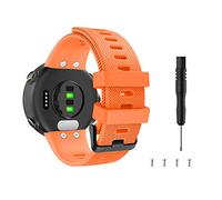 MoKo Bracelet Compatible avec Garmin Forerunner 45/Swim 2, Bande de Remplacement en Silicone pour Montre, Orange