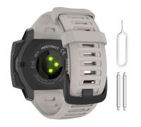 MoKo Bracelet Compatible avec Garmin Instinct 2/Instinct Esports/Solar/Tactical/Tide, 4.92"-7.87" (125mm-200mm) Bracelet de Remplacement en Silicone Souple, null