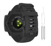 MoKo Bracelet Compatible avec Garmin Instinct/Instinct Solar/Tactical/Instinct 2 Montre GPS, 22mm Bracelet de Remplacement en Silicone Souple, Noir