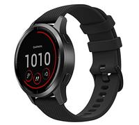 MoKo Bracelet Compatible avec Garmin Vivoactive 4/Forerunner 255/255 Music/745/Venu 2/First Avenger/Darth Vader, 22mm Bracelet de Montre de Remplacement en Silicone, Noir