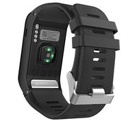 MoKo Bracelet Compatible avec Garmin Vivoactive HR, Bracelet de Remplacement en Silicone Souple pour Vivoactive HR avec des Outils d'adaptateur, Noir