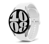 MoKo Bracelet Compatible avec Samsung Galaxy Watch 7 FE 6 5 4 40mm 44mm/Watch 6 Classic 43mm 47mm/5 Pro 45mm/4 Classic 42mm 46mm, Bracelet Sport en Silicone Souple, Blanc