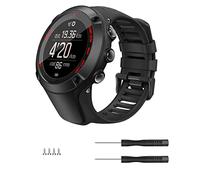 MoKo Bracelet Compatible avec Suunto Ambit 1/2/2S/2R/3/3 Sport/3 Run/3 Peak, Bracelet de Montre de Remplacement en Silicone, Noir