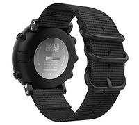MoKo Bracelet Compatible avec Suunto Core, Bande de Poignet de Rechange Ajustable en Nylon Tissé avec Anneau à Double Boucle pour Suunto Core Montre Intelligente - Noir