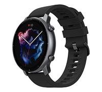 MoKo Bracelet de Montre Compatible avec Amazfit Bip 6/5/Balance 2/1/GTR 4/3/3 Pro/2/2e/GTR 47mm/Stratos 3/2/Cheetah Round/Pro, 22mm Bracelet de Remplacement en Silicone Souple, Noir