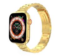 MoKo Bracelet de Montre Compatible avec Apple Watch Band Ultra/Ultra2 49mm/Series 10/9/8/7/6/5/4/3/2/1/SE 42/44/45/46mm, Bracelet de Remplacement pour Montre en Acier Inoxydable, Or