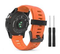 MoKo Bracelet de Montre Compatible avec Garmin Fenix 3/3 HR/5X/5X Plus/Tactix Charlie/Descent Mk1, Bracelet Sport de Remplacement en Silicone
