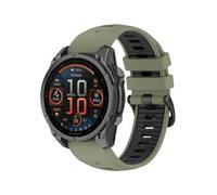 MoKo Bracelet de Montre Compatible avec Garmin Fenix 8/E 47 mm/Fenix 7/7 Pro/Fenix 6/6 Pro/Fenix 5/5 Plus/Forerunner 935 945 955 965, 22 mm Bracelet Souple QuickFit, Noires/Vert Militaire Noire