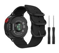 MoKo Bracelet de Montre Compatible avec Garmin Forerunner 235 Lite/220/230/620/630/735XT/Approach S5/S6/S20, Bracelet de Remplacement Ajustable en Nylon Tissé avec Boucle en Métal, Noir