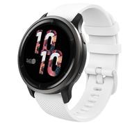 MoKo Bracelet de Montre Compatible avec Garmin Vivoactive 4S/Forerunner 255S/255S Music/Venu 2S/Vivomove 3S, 18mm Bracelet Sport de Remplacement en Silicone, Blanc