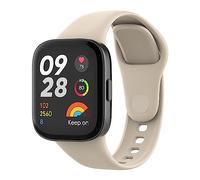 MoKo Bracelet de Montre Compatible avec Xiaomi Redmi Watch 3(Pas pour Redmi Watch 3 Active), Bracelet Sport de Remplacement en Silicone Souple pour Hommes Femmes, Ivoire