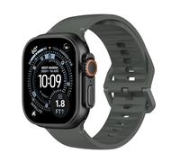 MoKo Bracelet de Montre Sportive Compatible avec Apple Watch Ultra 3/2/1 49mm,S11/S10 46mm,9/8/7 45mm,SE3/SE2/SE/6/5/4 44mm,3/2/1 42mm,Bracelet en Silicone Souple Respirant pour Femme Homme,Vert Armée