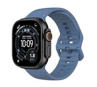 MoKo Bracelet de Montre Sportive Compatible avec Apple Watch Ultra 3/2/1 49mm,S11/S10 46mm,9/8/7 45mm,SE3/SE2/SE/6/5/4 44mm,3/2/1 42mm,Bracelet en Silicone Souple Respirant pour Femme Homme, Bleu